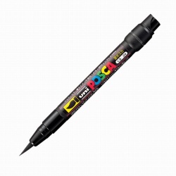 Posca - Uni Posca Fırça Uçlu Marker PCF-350 Siyah