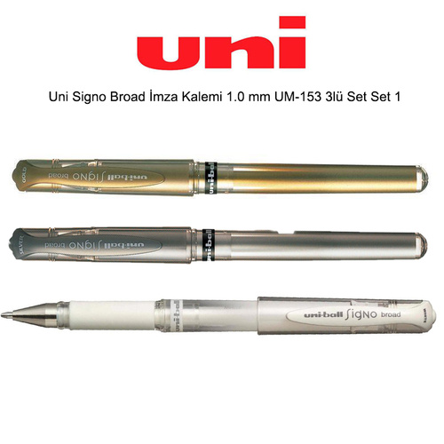 Uni Signo Broad İmza Kalemi 1.0 mm UM-153 3lü Set Set 1