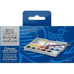 Winsor & Newton - Winsor & Newton Cotman Sulu Boya Cep Tipi 12 Renk - 1/2 Tablet
