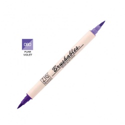 Zig - Zig Brushables 2 Renk Tonu Fırça Uçlu Marker Kalem 080 Pure Violet