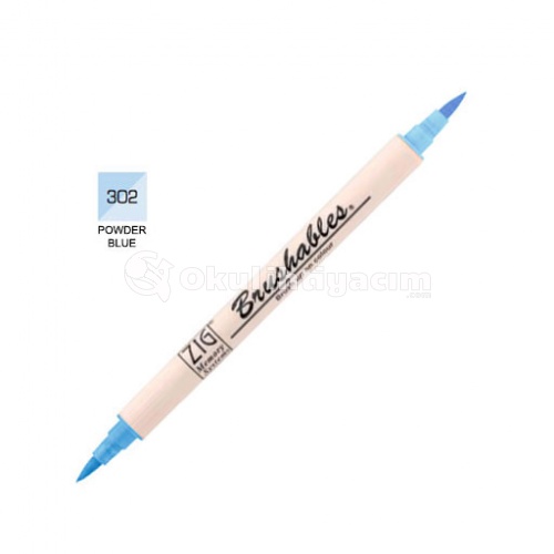 Zig Brushables 2 Renk Tonu Fırça Uçlu Marker Kalem 302 Powder Blue