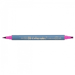 Zig - Zig Calligraphy 2 Çift Uçlu Kaligrafi Kalemi 2mm & 3.5mm - Pink 025