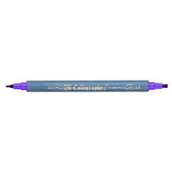 Zig - Zig Calligraphy 2 Çift Uçlu Kaligrafi Kalemi 2mm & 3.5mm - Violet 080