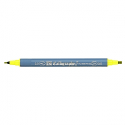 Zig - Zig Calligraphy 2 Çift Uçlu Kaligrafi Kalemi 2mm & 3.5mm - Yellow 050