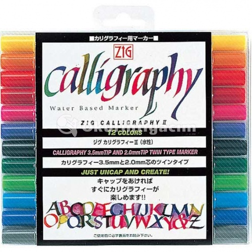 Zig Calligraphy II 2mm+3.5mm 12'li Kaligrafi Kalem Seti