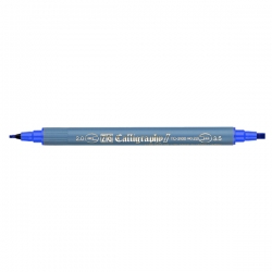 Zig - Zig Calligraphy II Çift Uçlu Kaligrafi Kalemi 2mm & 3.5mm - Blue 030