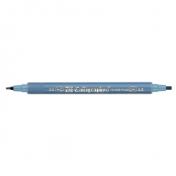 Zig - Zig Calligraphy II Çift Uçlu Kaligrafi Kalemi 2mm & 3.5mm - Blue Grey 092