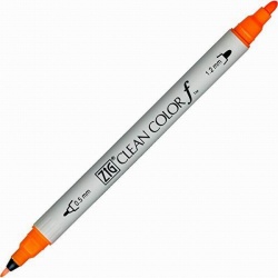 Zig - Zig Clean Color f Çift Uçlu Marker Kalem Fluorescent Orange 002