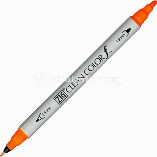 Zig Clean Color f Çift Uçlu Marker Kalem Fluorescent Orange 002
