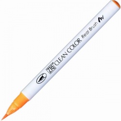 Zig - Zig Clean Color Real Brush Fırça Uçlu Marker Kalem 002 Fluorescent Orange