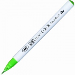 Zig - Zig Clean Color Real Brush Fırça Uçlu Marker Kalem 004 Fluorescent Green