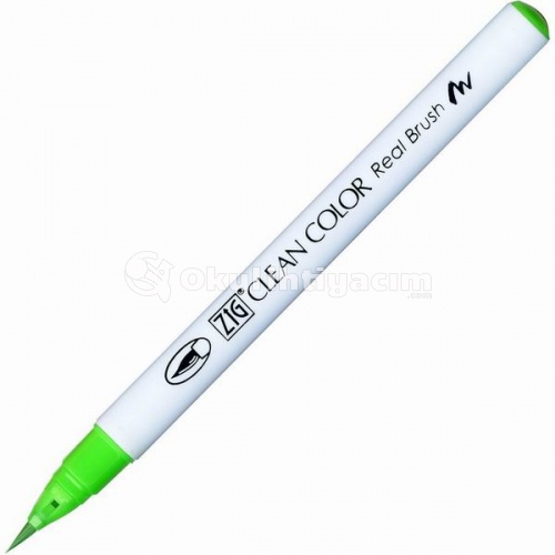 Zig Clean Color Real Brush Fırça Uçlu Marker Kalem 004 Fluorescent Green