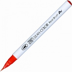 Zig - Zig Clean Color Real Brush Fırça Uçlu Marker Kalem 020 Red