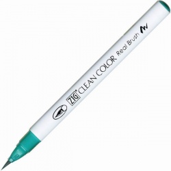 Zig - Zig Clean Color Real Brush Fırça Uçlu Marker Kalem 042 Turquoise Green