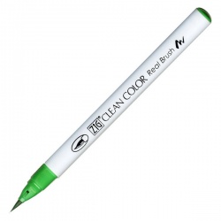 Zig - Zig Clean Color Real Brush Fırça Uçlu Marker Kalem 048 Emerald Green