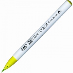 Zig - Zig Clean Color Real Brush Fırça Uçlu Marker Kalem 053 Yellow Green