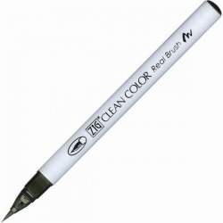 Zig - Zig Clean Color Real Brush Fırça Uçlu Marker Kalem 095 Dark Gray