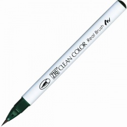 Zig - Zig Clean Color Real Brush Fırça Uçlu Marker Kalem 400 Marine Green