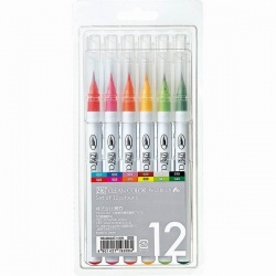 Zig - Zig Clean Color Real Brush Fırça Uçlu Marker Kalem Seti 12`li