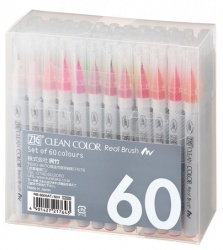 Zig - Zig Clean Color Real Brush Fırça Uçlu Marker Kalem Seti 60′lı