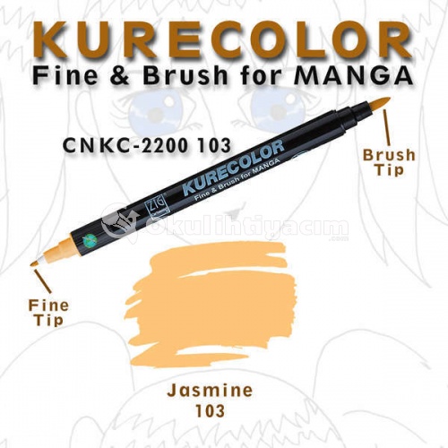Zig Kurecolor Fine & Brush for Manga Çizim Kalemi 103 Jasmine
