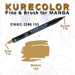Zig - Zig Kurecolor Fine & Brush for Manga Çizim Kalemi 153 Orche