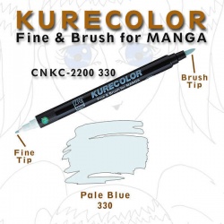 Zig - Zig Kurecolor Fine & Brush for Manga Çizim Kalemi 330 Pale Blue