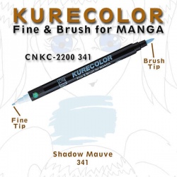 Zig - Zig Kurecolor Fine & Brush for Manga Çizim Kalemi 341 Shadow Mauve