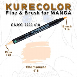 Zig - Zig Kurecolor Fine & Brush for Manga Çizim Kalemi 418 Champagne