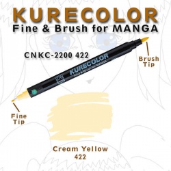 Zig - Zig Kurecolor Fine & Brush for Manga Çizim Kalemi 422 Cream Yellow