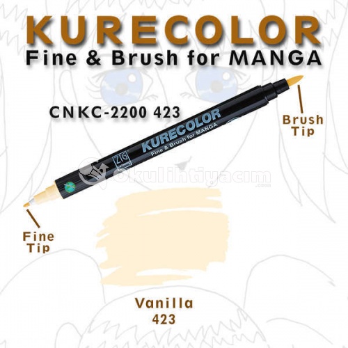 Zig Kurecolor Fine & Brush for Manga Çizim Kalemi 423 Vanilla