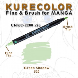 Zig - Zig Kurecolor Fine & Brush for Manga Çizim Kalemi 520 Green Shadow