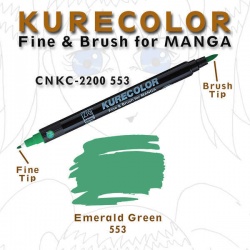 Zig - Zig Kurecolor Fine & Brush for Manga Çizim Kalemi 553 Emerald Green