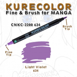 Zig - Zig Kurecolor Fine & Brush for Manga Çizim Kalemi 634 Light Violet