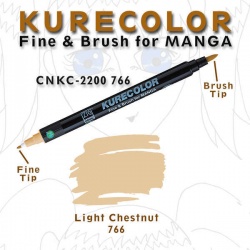 Zig - Zig Kurecolor Fine & Brush for Manga Çizim Kalemi 766 Lıght Chestnut