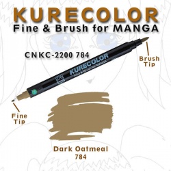 Zig - Zig Kurecolor Fine & Brush for Manga Çizim Kalemi 784 Dark Oatmeal