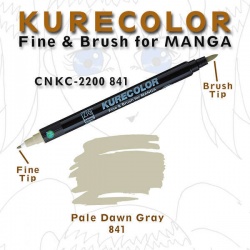Zig - Zig Kurecolor Fine & Brush for Manga Çizim Kalemi 841 Pale Dawn Gray