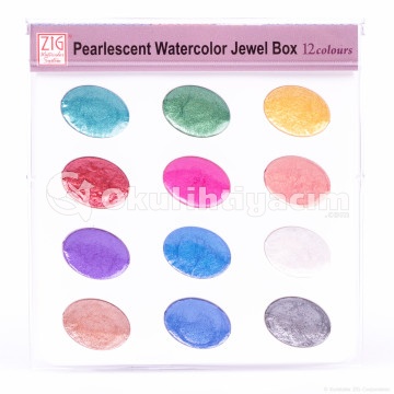 Zig Pearlescent Watercolor Jewel Box 12 Renk